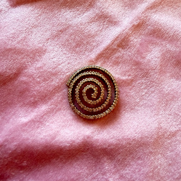 10 kt gold spiral pendant with CZ’s 4.6 g of gold - Picture 2 of 5